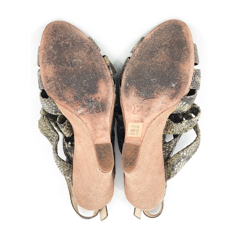 ALEXANDRE BIRMAN Real Python Snake Skin Wedges - Picture 10 of 10